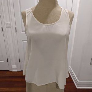 Everlane White Sleeveless Silk Top Size Small